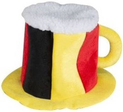MaxiMondo Bierhoed 20 X 30 X 30 Cm Geel/rood/zwart/wit