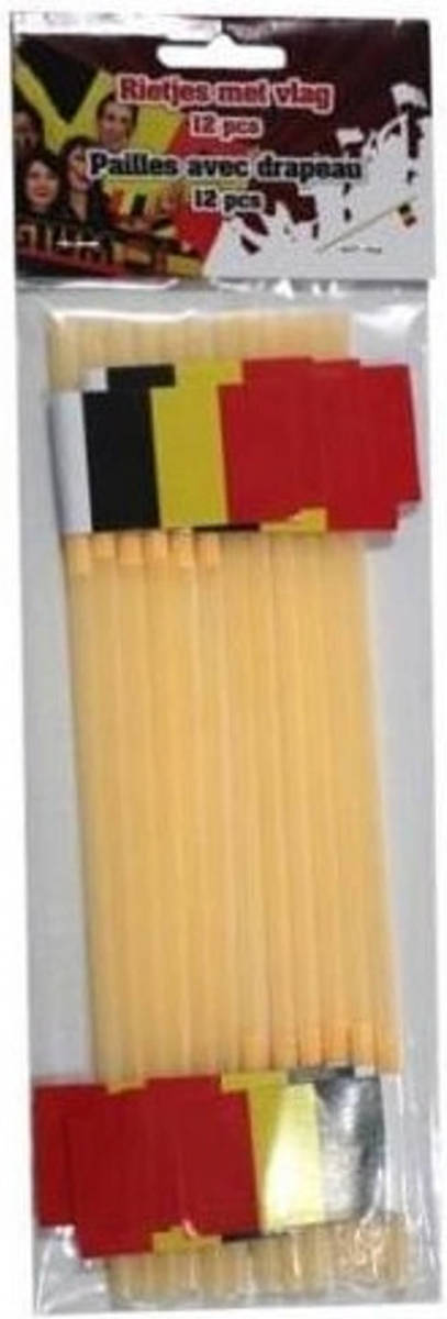 Shoppartners Drinkrietjes Met Vlag Oranje 12 Stuks