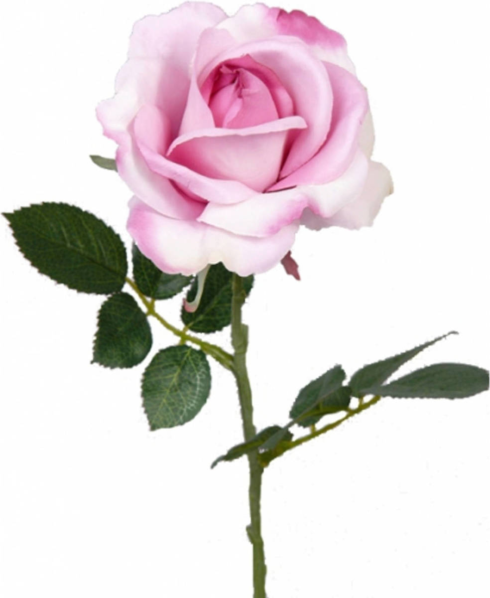 Shoppartners Kunst Roos Carol Roze 37 Cm - Kunstbloemen
