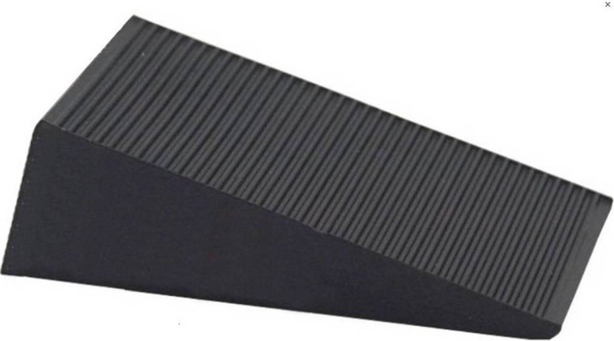 Shoppartners Deurstopper / Deurwig Rubber - Zwart - 16 Mm - Wig