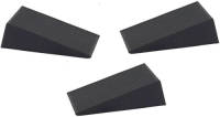Shoppartners 3x Deurstopper / Deurwig Rubber - Zwart - 16 Mm - Wig