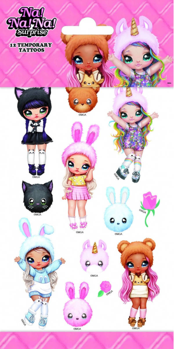 Toysavers Funny Products Kindertattoos Na!na!na! Surprise Papier 12 Stuks