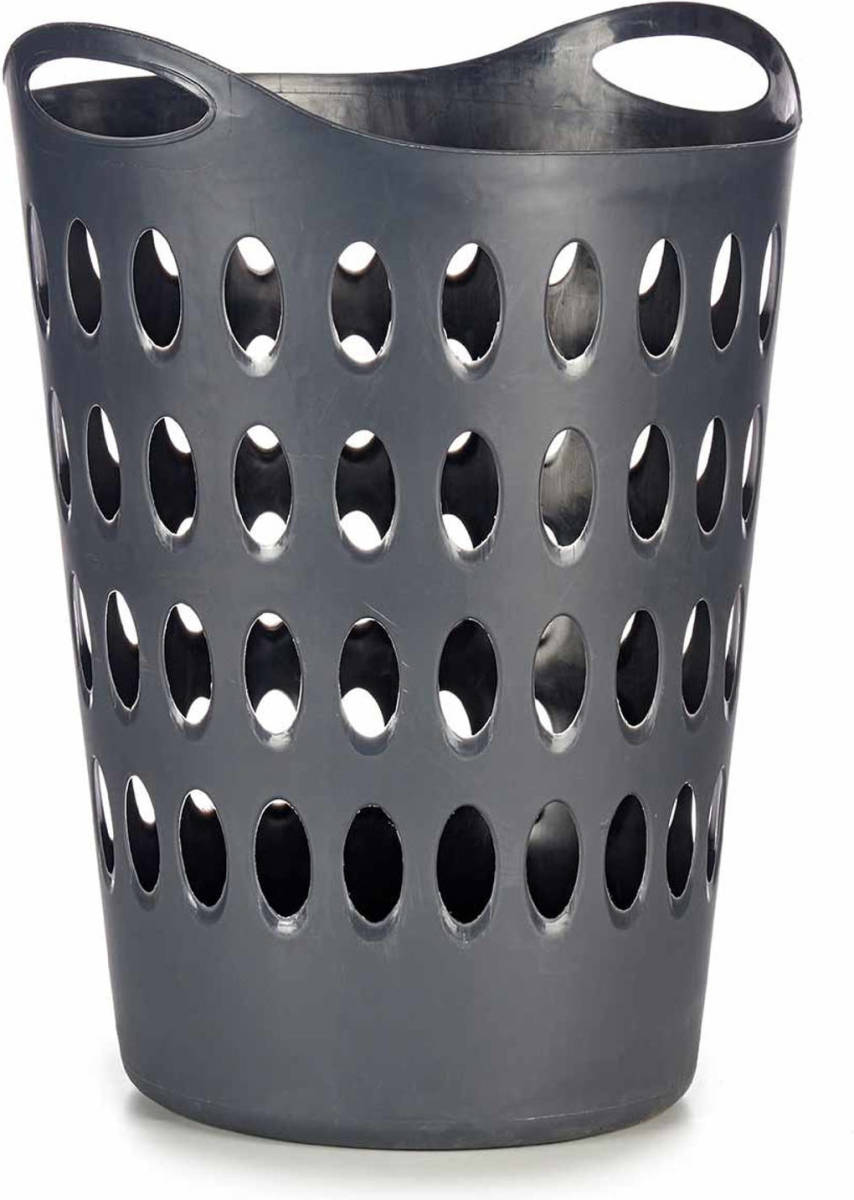 Shoppartners Flexibele Wasmand Rond Antraciet 50 Liter - Opbergmanden
