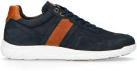 No Stress nubuck sneakers donkerblauw/cognac