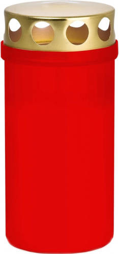 Shoppartners 1x Rode Grafkaars/graflicht 6 X 12,6 Cm 2 Dagen - Stompkaarsen