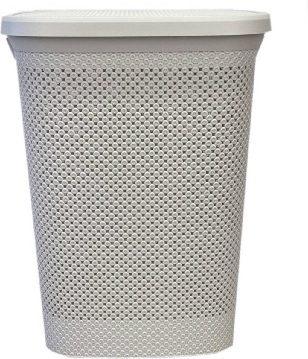 Everlands Gebroken Witte Kunststof Wasmand 60 Liter 37 X 46 X 60 Cm - Wasmanden