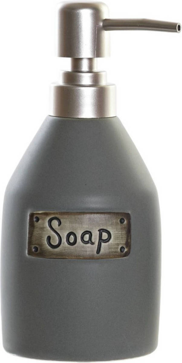 Shoppartners Zeeppompje/zeepdispenser Grijs Polystone 350 Ml - Zeeppompjes