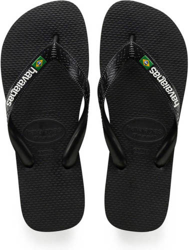 Havaianas Brasil Logo teenslippers zwart