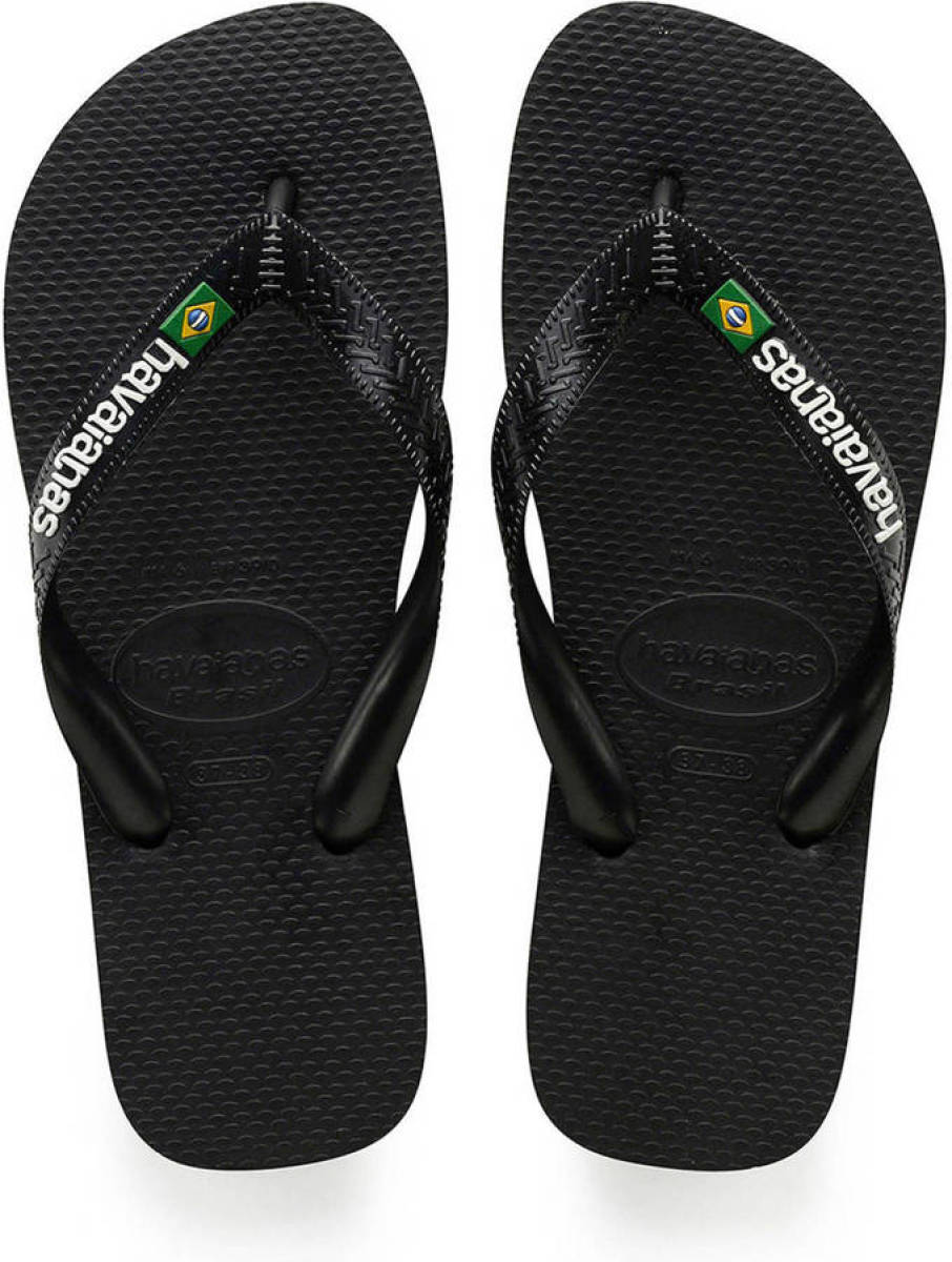 Havaianas Brasil Logo teenslippers zwart