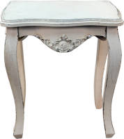 Clayre & Eef Bijzettafel 52*35*58 Cm Wit Hout Kunststof Side Table Tafeltje Wit Side Table Tafeltje