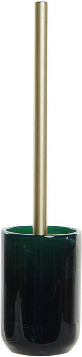 Shoppartners Toiletborstel Groen Met Marmer Look Houder Van Polyresin 37 Cm - Toiletborstels