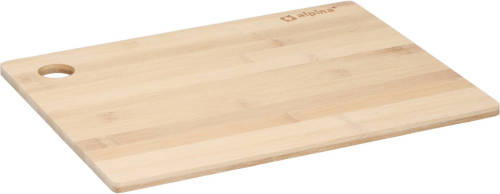 Alpina Set Van 1x Stuks Snijplanken Naturel Rand 23 X 30 Cm Van Bamboe Hout - Snijplanken