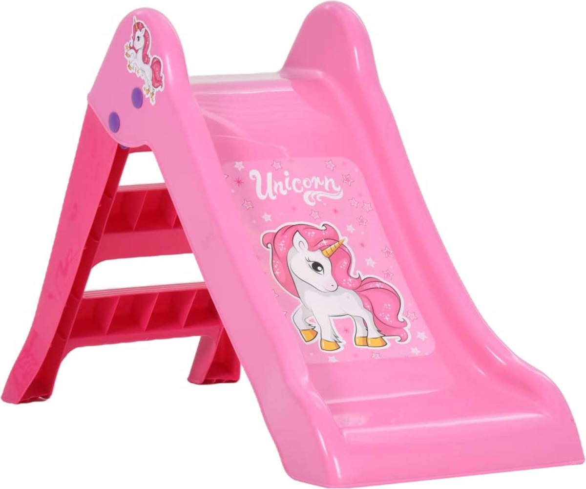 VidaXL Kinderglijbaan Inklapbaar 111 Cm Roze