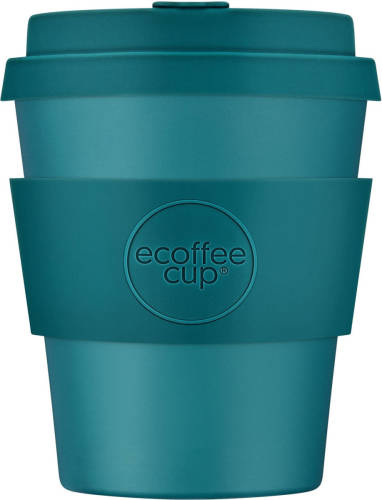 Ecoffee Cup Bay Of Fires Pla - Koffiebeker To Go 250 Ml - Petrol Siliconen