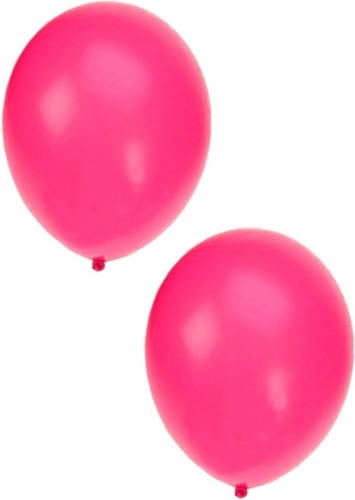 Bellatio Decorations 15x Stuks Neon Roze Party Ballonnen 27 Cm - Ballonnen