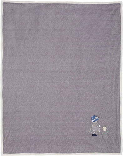 Clayre & Eef Plaid 130*160 Cm Grijs Polyester Deken Kleed Deken