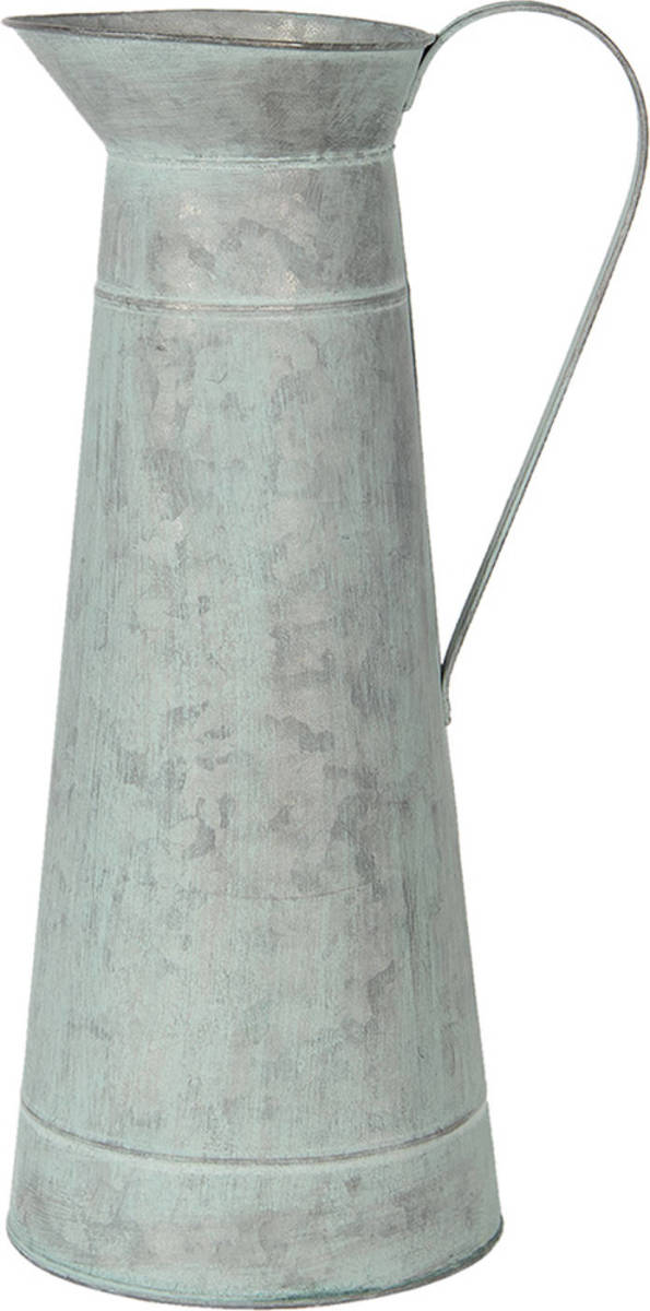 Clayre & Eef Decoratie Kan Ø 15*44 Cm Grijs Ijzer Rond Woonaccessoires Huisdecoratie Grijs Woonaccessoires