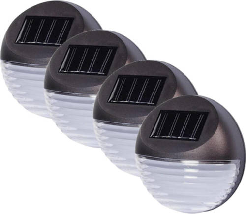 Shoppartners Tuinlamp Met Sensor - 4 Stuks - Werkt Op Zonne-energie - Zwart
