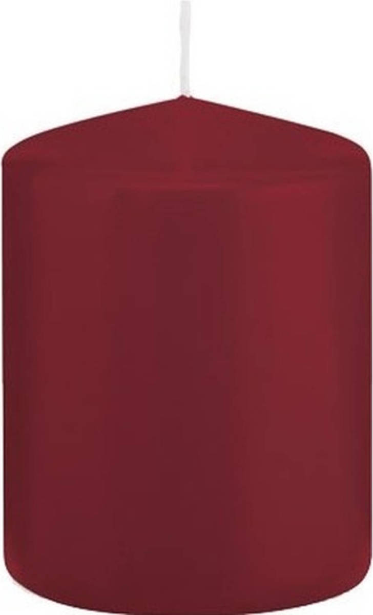 Shoppartners 1x Kaarsen Bordeauxrood 6 X 8 Cm 29 Branduren Sfeerkaarsen - Stompkaarsen