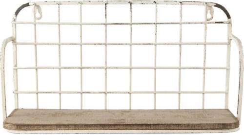 Clayre & Eef Witte Wandrek 41*18*21 Cm 6y4419