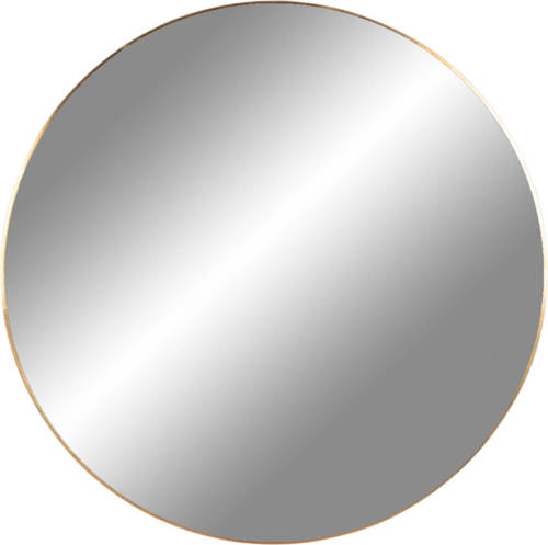Hioshop Jeanne Spiegel Ø60 Cm, Frame In Messing Look.