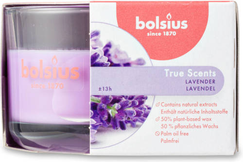 Bolsius Geurkaars True Scents - Lavendel - 8 Cm