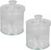 Shoppartners 2x Glazen Voorraadpotten/bewaarpotten 4000 Ml Met Deksel 16 X 21 Cm - Voorraadpot
