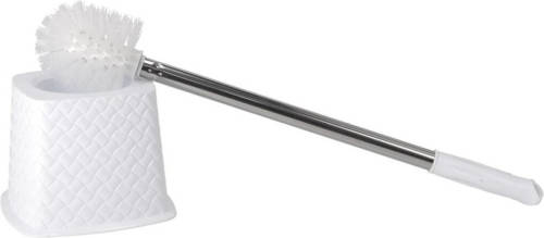 Shoppartners Wc/toiletborstel Met Houder Wit 51 Cm Van Rvs - Toiletborstels