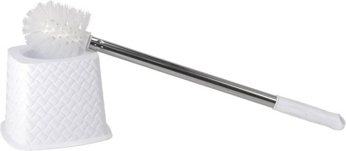 Shoppartners Wc/toiletborstel Met Houder Wit 51 Cm Van Rvs - Toiletborstels