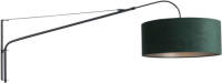Steinhauer Wandlamp Elegant Classy 8130 Zwart Velours Kap Groen