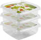 Hega Hogar 6x Voedsel Plastic Bewaarbakjes 0,8 Liter Transparant - Vershoudbakjes