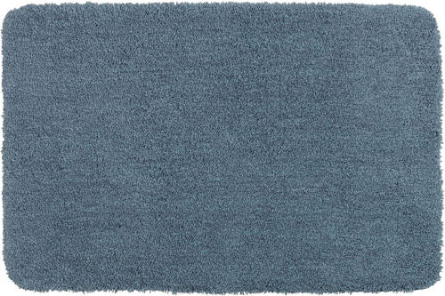 Wenko Badmat Mélange 60 X 90 Cm Polyester Blauw