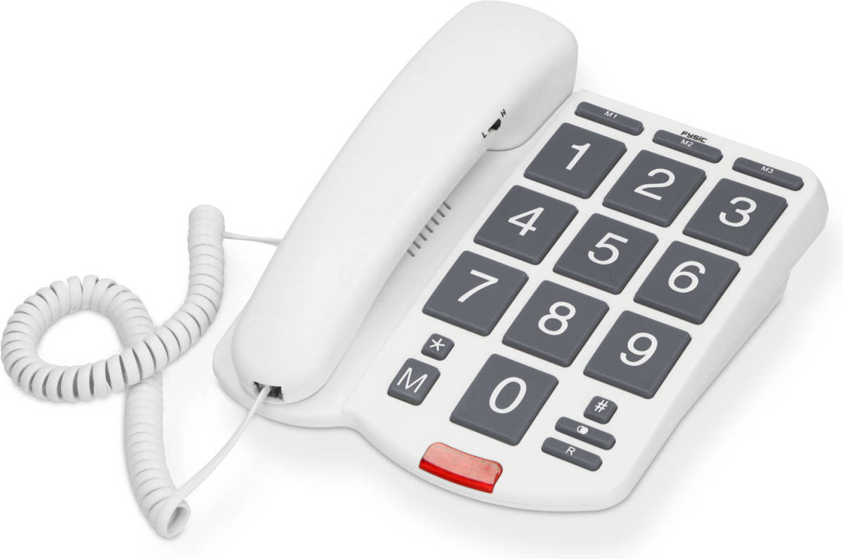 Vaste Telefoon Met Grote Toetsen Fysic Fx575 Wit
