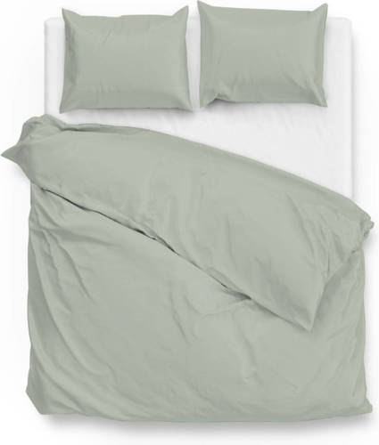Zo! Home Dekbedovertrek Satinado - Foam Groen - 1-persoons 140x200/220 Cm