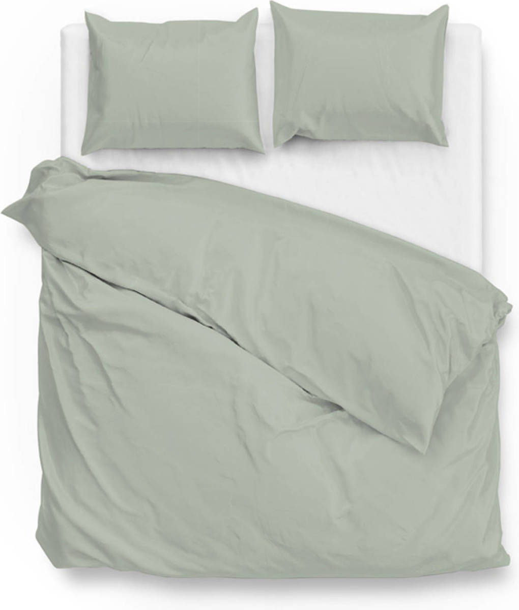 Zo! Home Dekbedovertrek Satinado - Foam Groen - 1-persoons 140x200/220 Cm