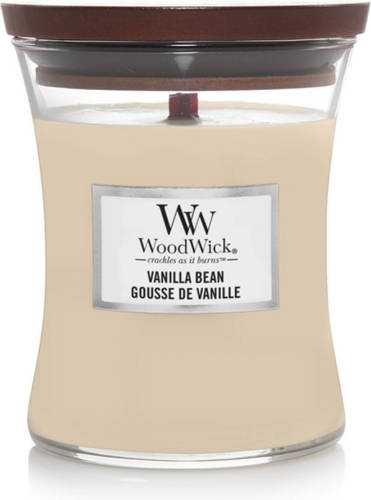 Woodwick Kaars Medium Vanilla Bean - 11 Cm / ø 10 Cm