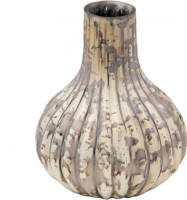 Clayre & Eef Vaas 11*11*15 Cm Koperkleurig Glas Decoratie Vaas Decoratie Pot Koperkleurig Decoratie Vaas Decoratie Pot