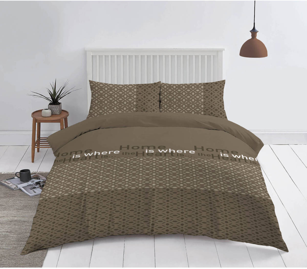 Zydante Swisstech Cotton Rich Collection - Dekbedovertrek - Home Is Home - Zand
