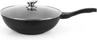 Swiss Pro+ Wok Van Gegoten Aluminium Met Deksel 32cm