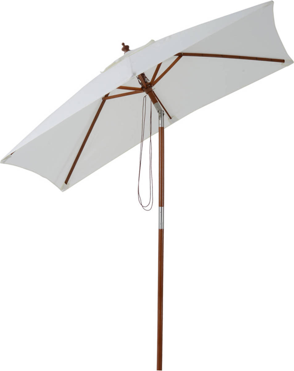 GardenGoodz Luxe Zonnescherm - Parasol - Balkon Parasol - Rechthoek - Knikbaar - 200 X 150 Cm - Creme