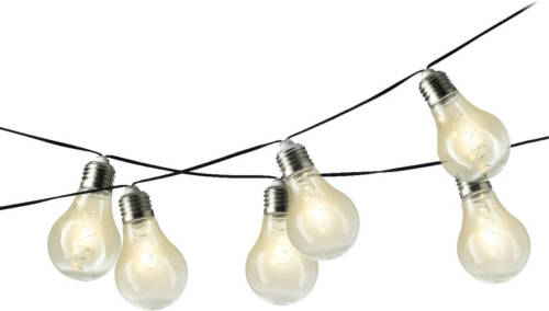 Decoris Witte Tuinverlichting/feestverlichting Lichtsnoeren 4.5m - Partyverlichting - Zonne-energie Sfeerverlichting