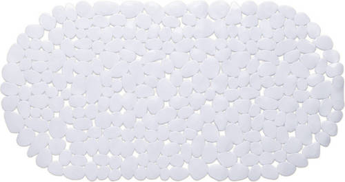 Shoppartners Witte Anti-slip Badmat 68 X 35 Cm Ovaal - Badmatjes