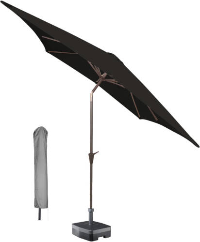 Kopu ® Vierkante Parasol Malaga 200x200 Cm Met Hoes - Black