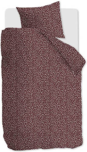 Ambiante Harley Dekbedovertrek - 1-persoons (140x200/220 Cm + 1 Sloop) - Katoen Satijn - Dark Red
