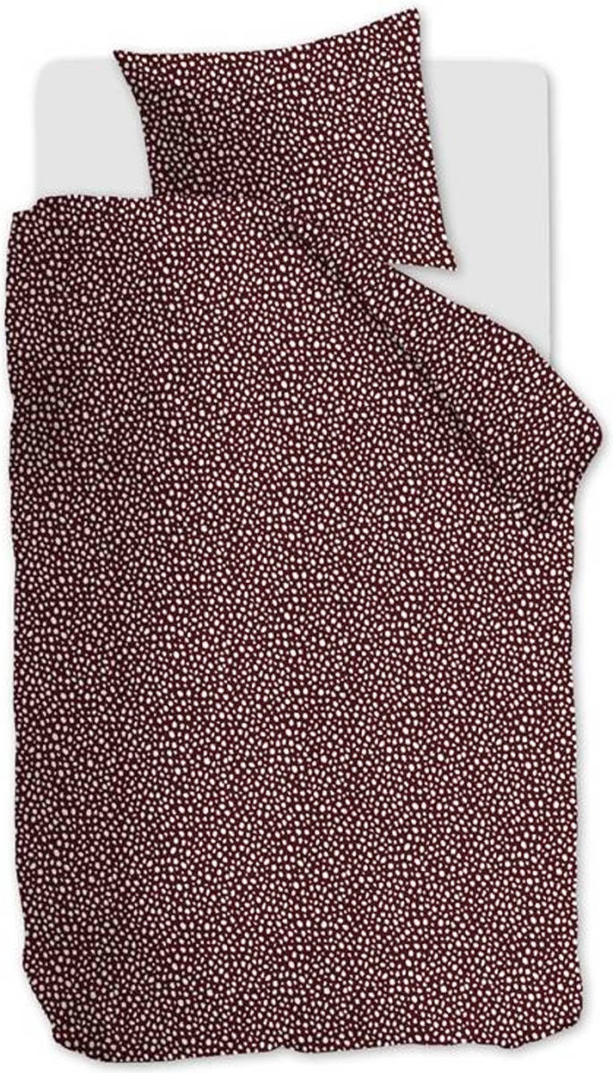 Ambiante Harley Dekbedovertrek - 1-persoons (140x200/220 Cm + 1 Sloop) - Katoen Satijn - Dark Red