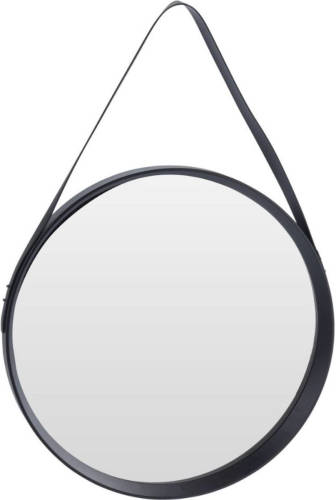 Orange85 Spiegel - Rond - Zwart - Met Frame - 51 Cm - Wandspiegel - Decoratieve Accessoires