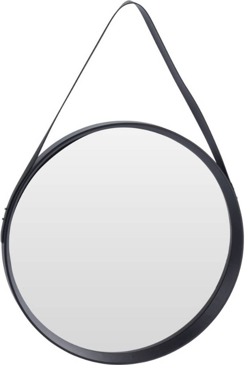 Orange85 Spiegel - Rond - Zwart - Met Frame - 51 Cm - Wandspiegel - Decoratieve Accessoires