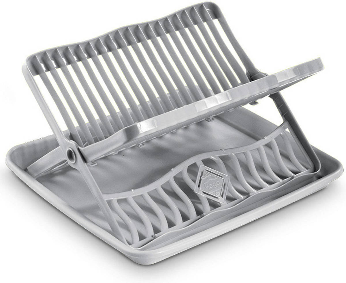 Hega Hogar Antraciet Grijs Afdruiprek 2-laags Met Lekbak 39 X 35 X 18 Cm - Afdruiprekken