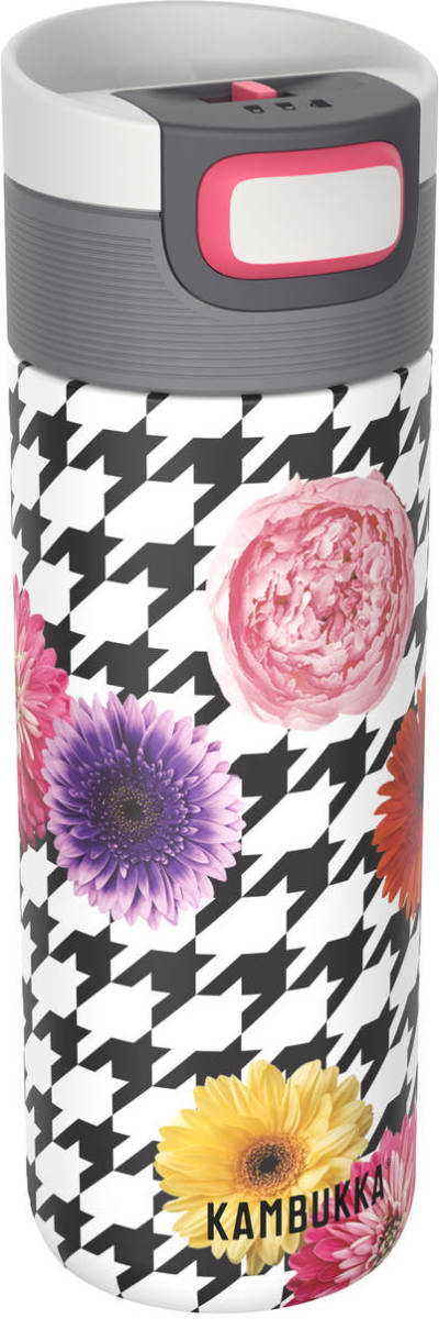 Thermosbeker/koffiebeker - 500 Ml - Lekvrij - 9 Uur Warm - Kambukka Thermosfles - Etna Floral Patchwork