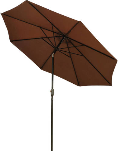 GardenGoodz Parasol - Knikparasol - Zonnescherm - Met Handslinger - 300 Cm - Koffie/zwart